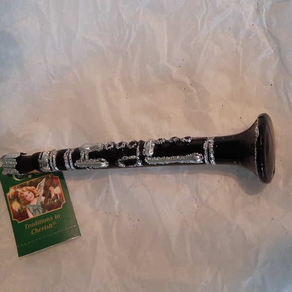 Clarinet Old World Christmas Glass Ornament Woodwind Music Band Orchestra NWT - Picture 2 of 5